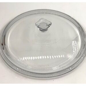 Glass Casserole Lid Anchor Hocking Fire King 8.5" Clear Glass Square‎ Knob #14